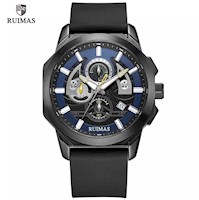 Reloj Ruimas Acero Negro y Silicona Negro RUI-12